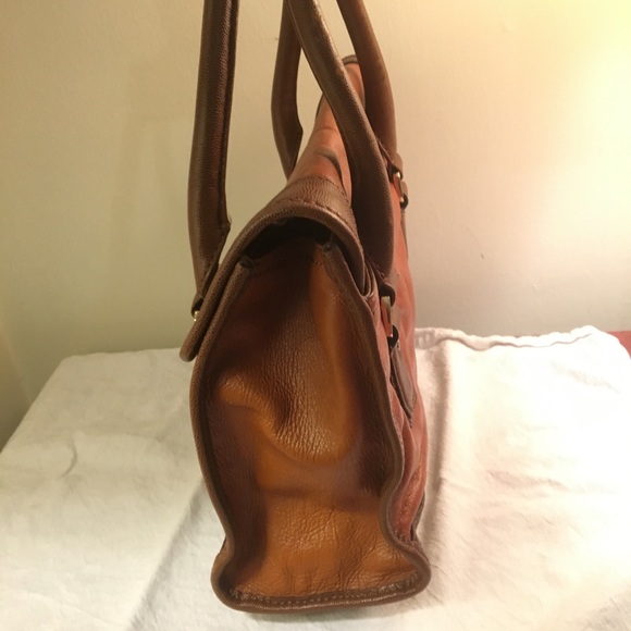 EUC LEATHER Cole Haan purse, brown and caramel - Picture 2 of 8